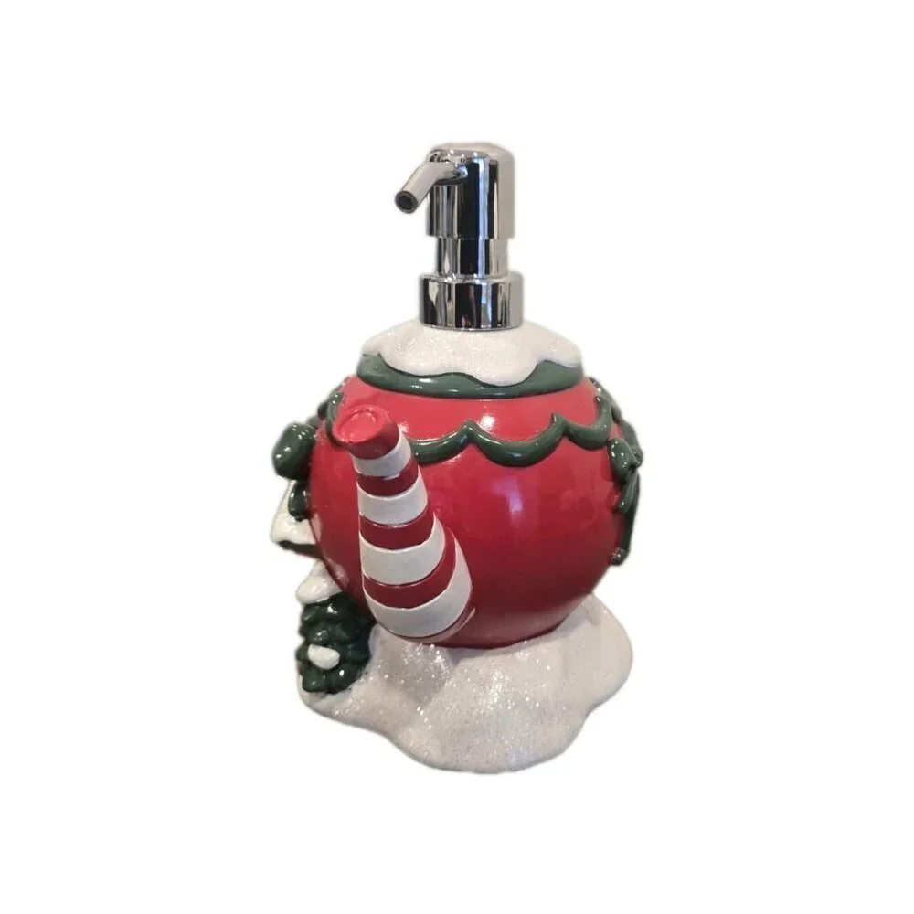 New Christmas Funny North Pole Teapot House Soap Dispenser Decoration